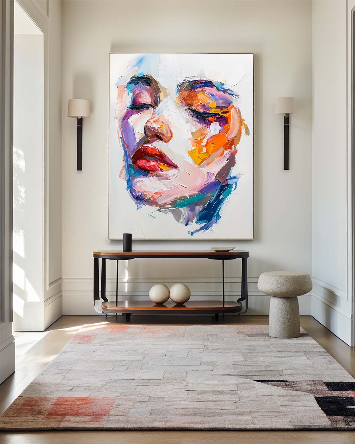 Chromatic Woman Face Art Print