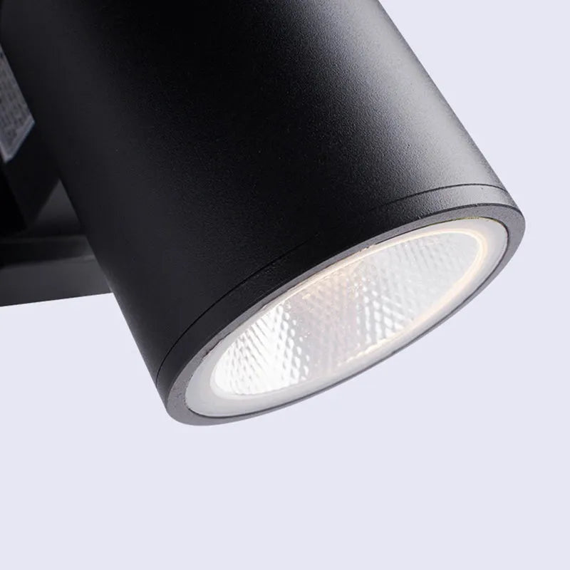 Kren Minimalist Metal Double-headed Outdoor Wall Lamp, Black - Neutralighting