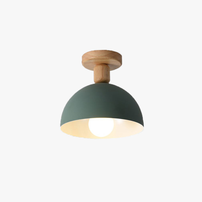 Muto Modern LED Wood Dome Ceiling Light - Neutralighting
