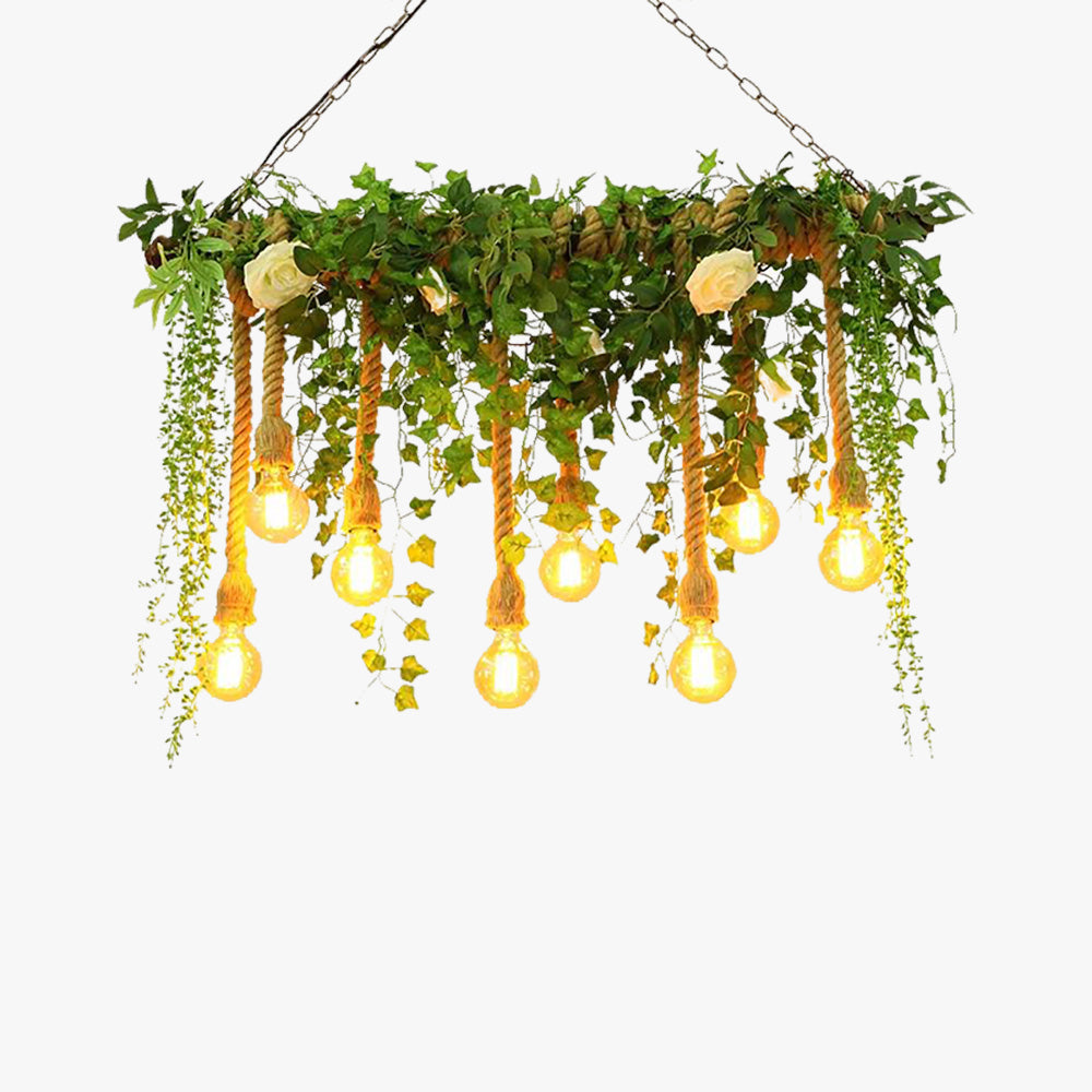 Ritta Natural Decorative Metal/Glass Pendant Light, Green - Neutralighting