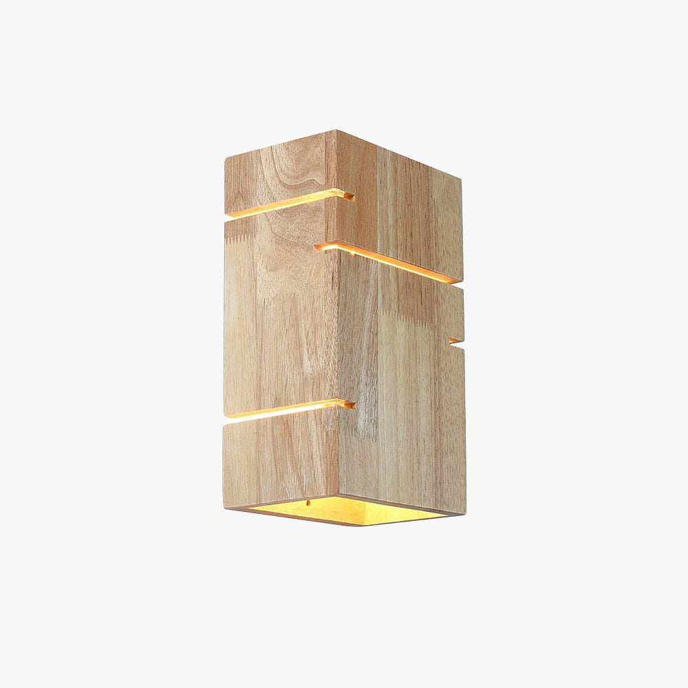 Muto Wall Lamp Rectangular Minimalist, Mounted Bedside, Wood, Bedroom - Neutralighting