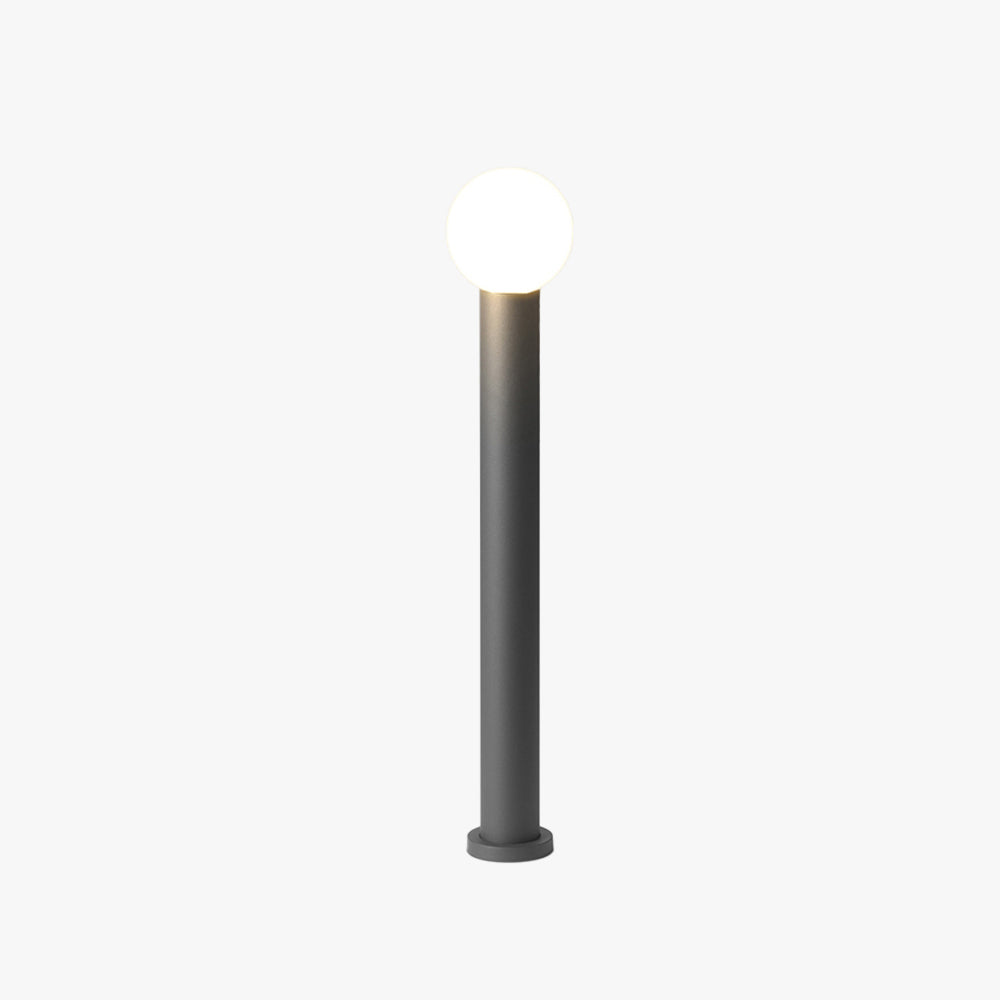 Ray Modern Metal Circular Lamp holder Outdoor Path Light, Black - Neutralighting