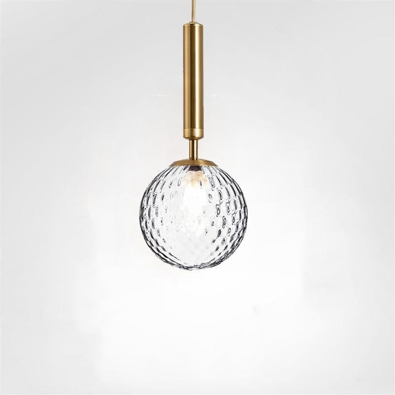 Valentina Modern Glass Ball Pendant Light, White/Clear - Neutralighting