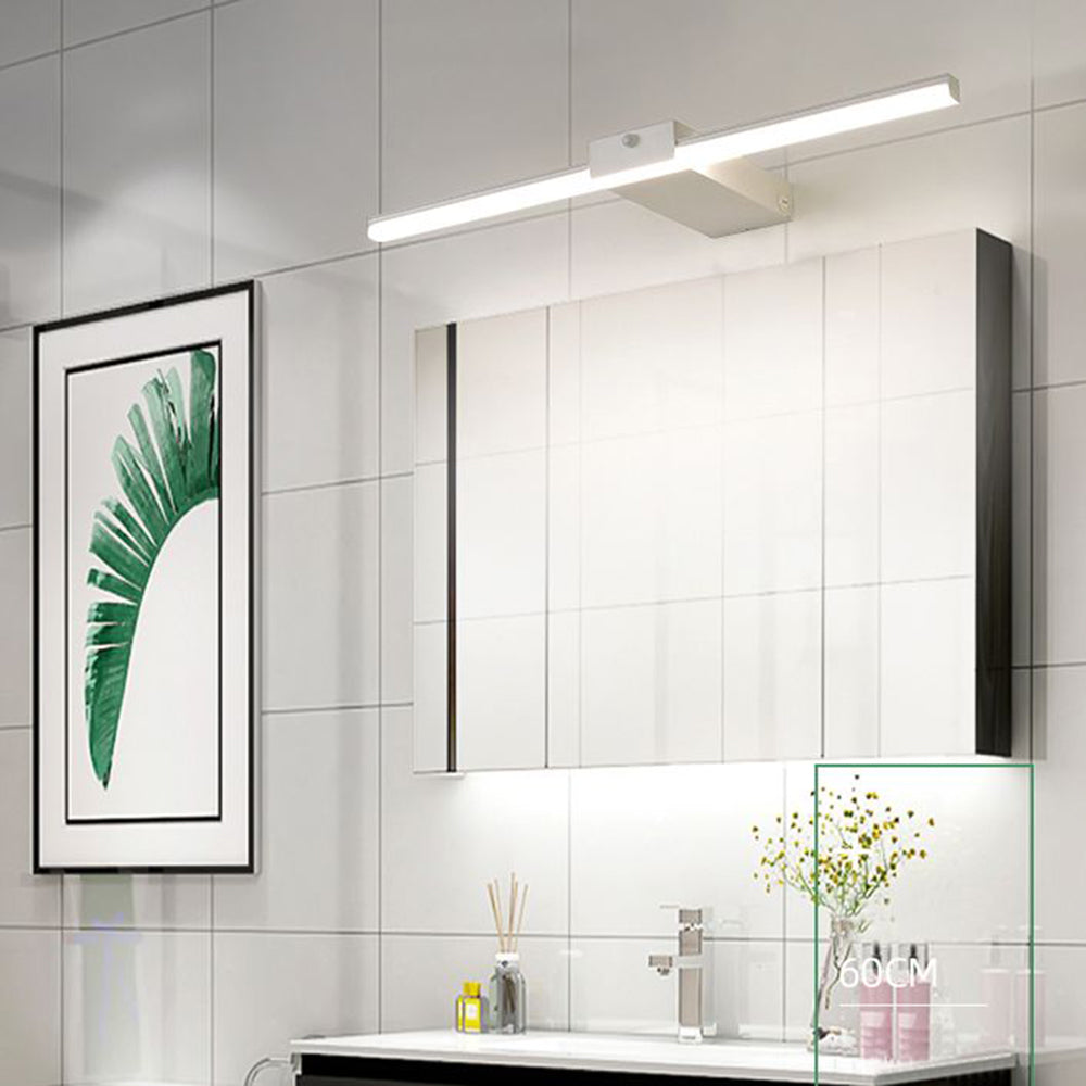 Arisha Minimalist Linear Metal Wall Lamp, Black/White, Bathroom - Neutralighting