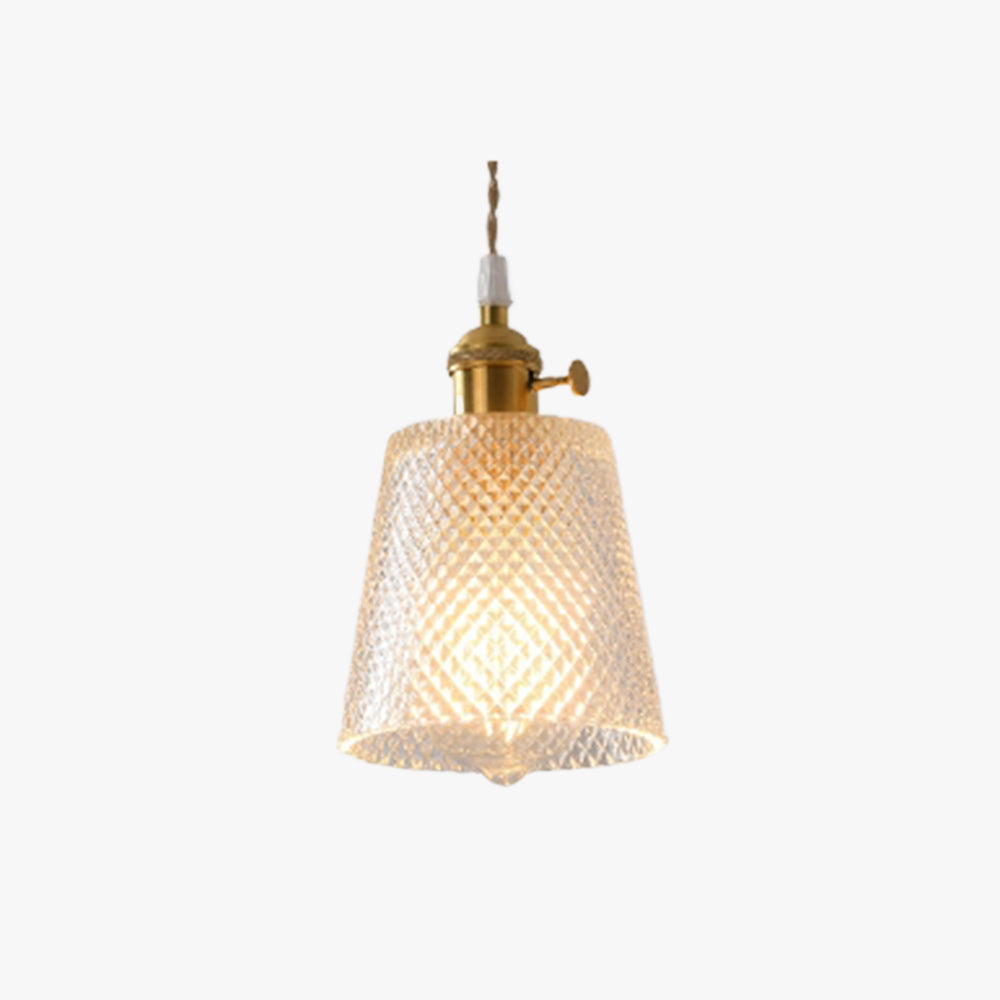 Valentina Art Deco Blown Brass & Glass Pendant Light, 7 Styles - Neutralighting