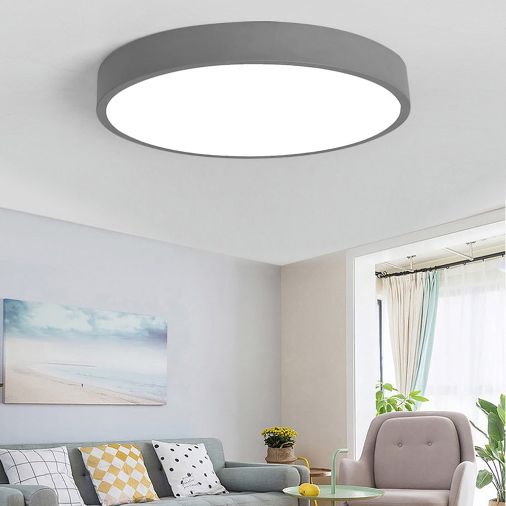 Valentina Ceiling Light Rond Flush Mount, Yellow/Blue/Green/Pink/Grey, Bedroom - Neutralighting