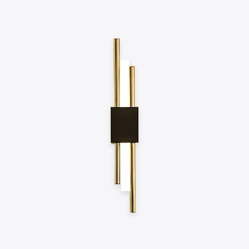 Dune Modern Bar Metal LED Wall Lamp, Black/Gold - Neutralighting
