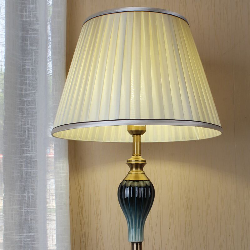 Eryn Antique Floor Lamp, Multi Colors, Metal/Fabric, Bedroom - Neutralighting