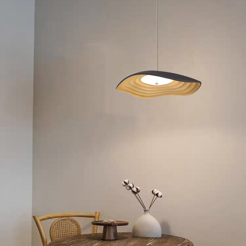Arisha Wabi-Sabi Resin LED Pendant Light, White/Orange/Black - Neutralighting