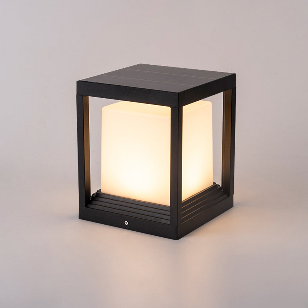 Ray Modern Rectangular Metal Outdoor Lamps, Black - Neutralighting