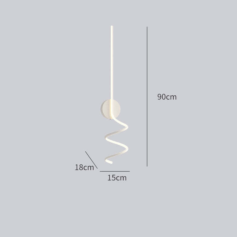 Arisha Modern LED Art Interior Wall Light Spiral, Black & White - Neutralighting