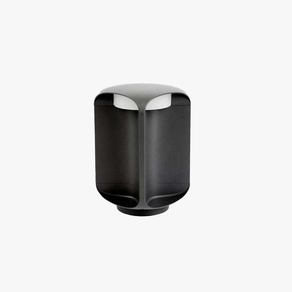 Ray Minimalist Cylinder Outdoor Floor Lamp, Metal/Glass, Black - Neutralighting