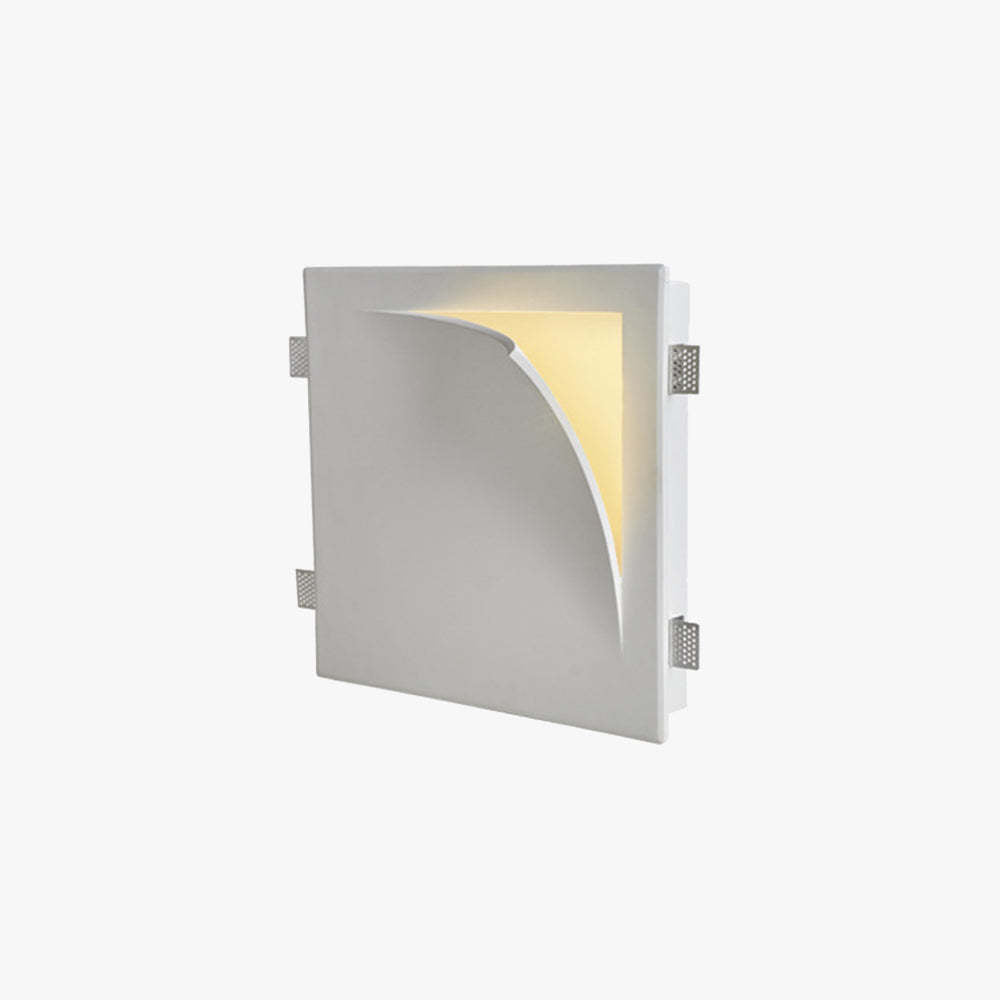 Aria Modern Recessed Metal/Plaster LED Wall Lamp, White - Neutralighting