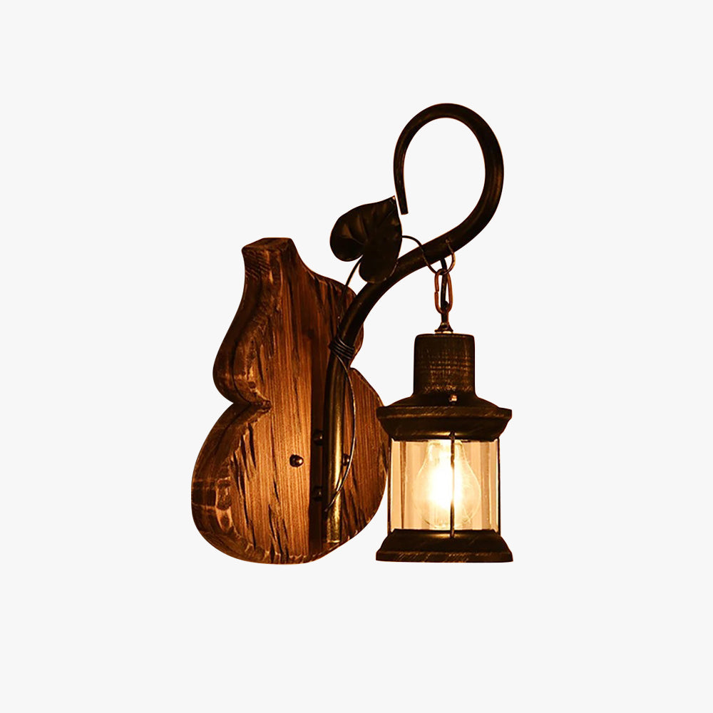 Epoch Wall Lamp Cucurbits/Candle Vintage, Wood/Metal, Bedroom - Neutralighting