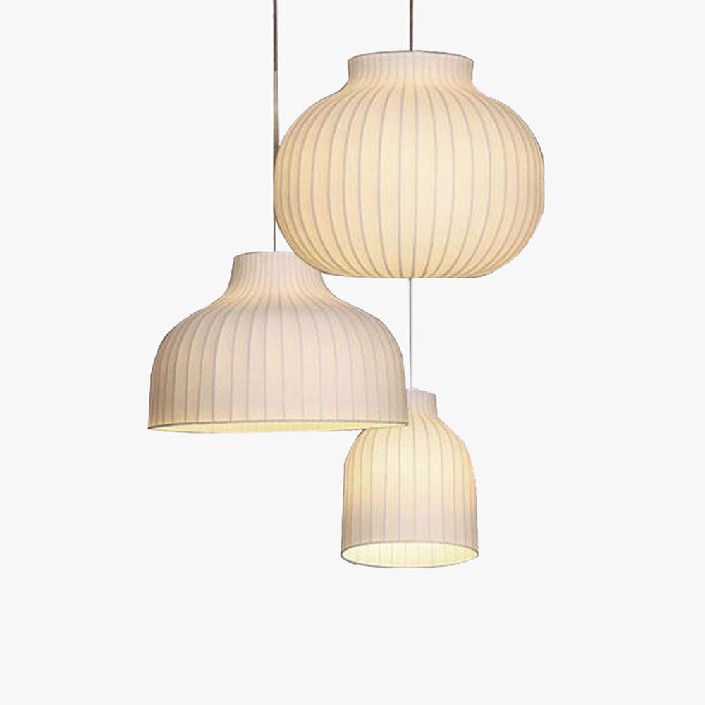 Ritta French Vintage White Pendant Light, Synthetic Silk - Neutralighting