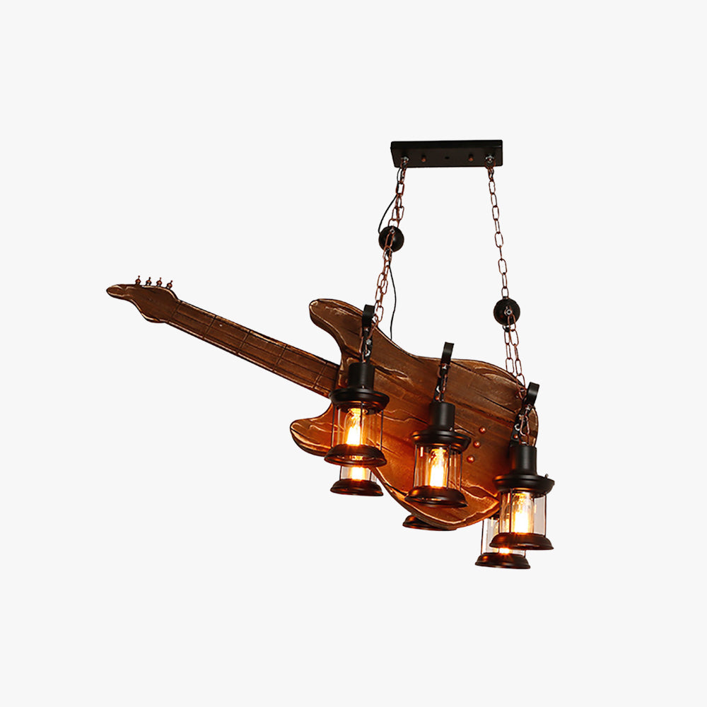 Epoch Farmhouse Guitar Pendant Light, Metal/Wood, Walnut - Neutralighting