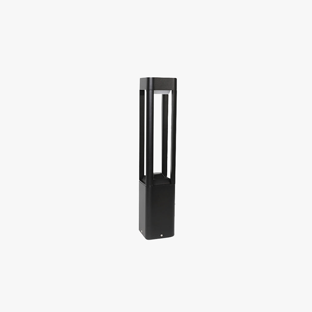 Ray Metal Rectangular Hollow Outdoor Path Light, Black - Neutralighting