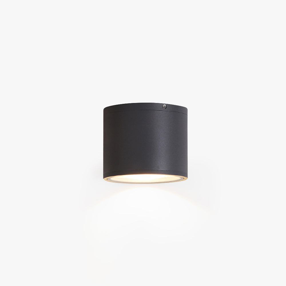 Ray Modern Black Cylindrical Flush Mount Ceiling Light Spotlight - Neutralighting