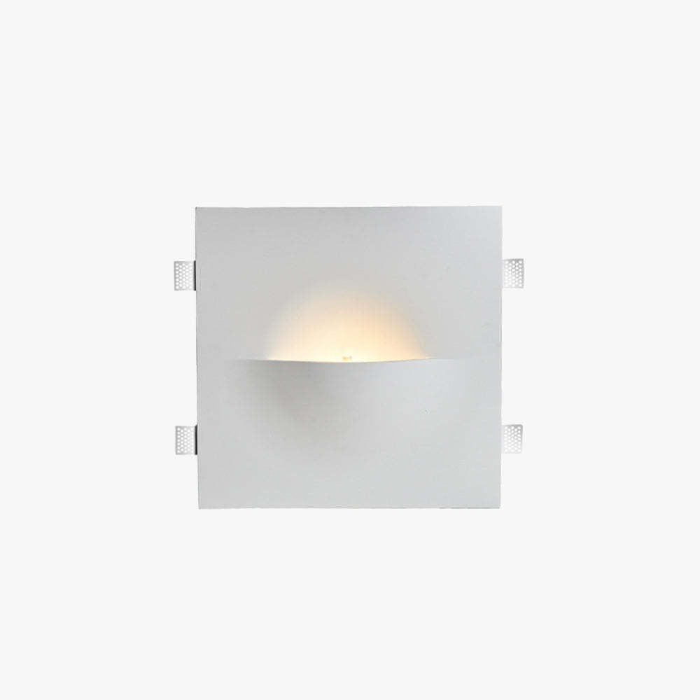 Aria Modern Recessed Metal/Plaster LED Wall Lamp, White - Neutralighting