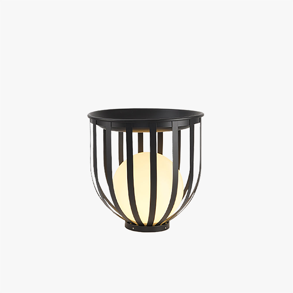 Ray Modern Globe Solar/Rechargeable Outdoor Floor Lamp, Black - Neutralighting