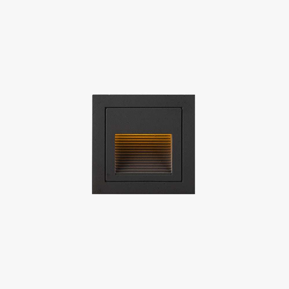 Ray Modern Metal Square Outdoor Deck/Step Light, Black