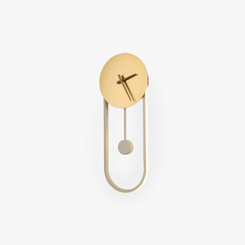Arisha Nordic Clock Wall Lamp, Gold & Black - Neutralighting