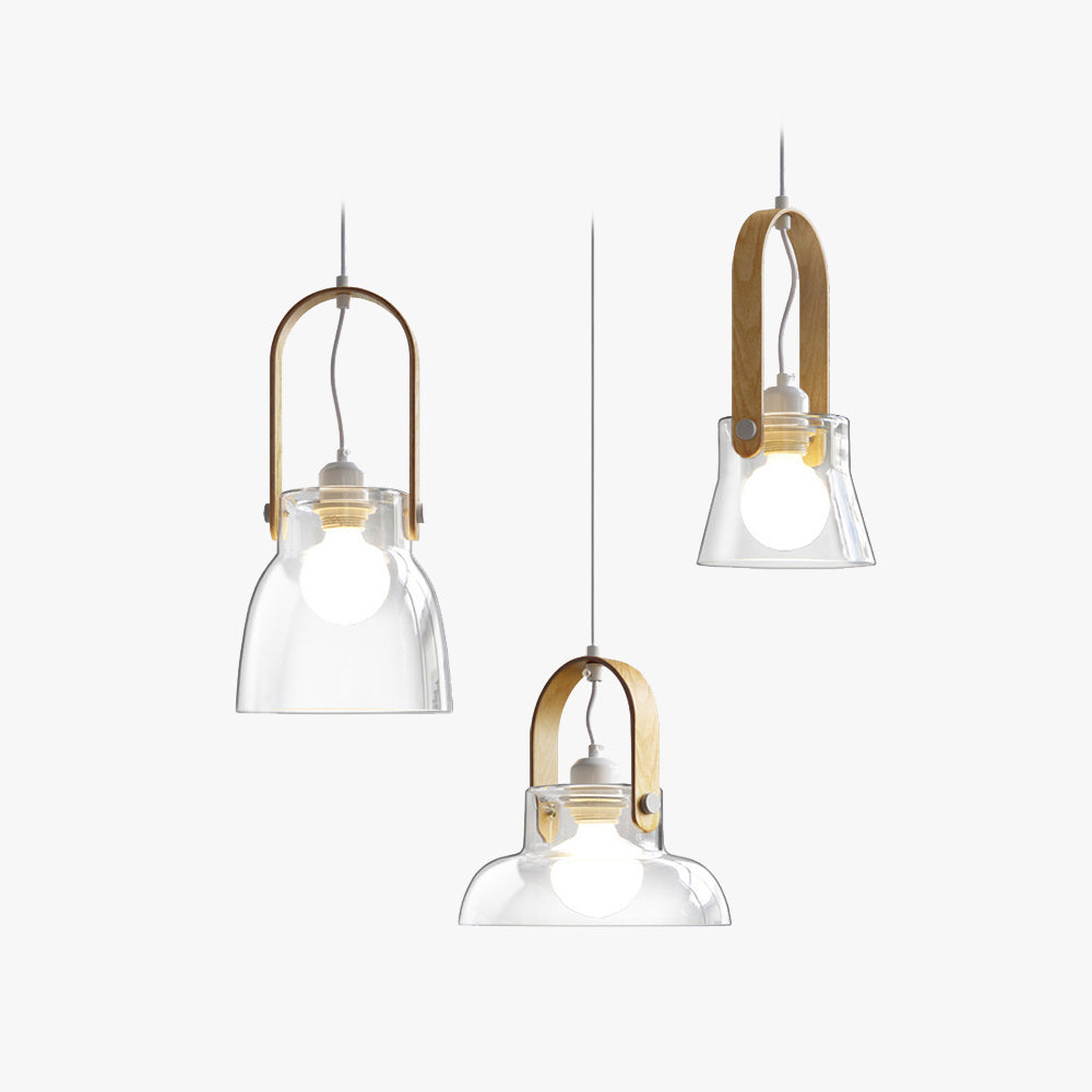 Valentina Minimalist Bowl Shaped Glass Pendant Light, Clear - Neutralighting