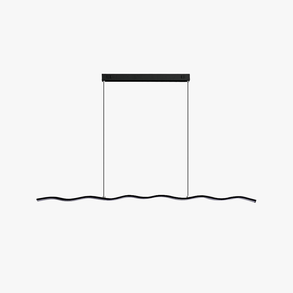 Wave Linear Pendant Light Black/White Kitchen Island | Neutralighting