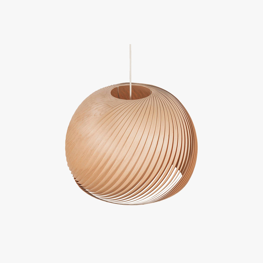 Muto Farmhouse Semi Metal Pendant Light, Brown/Wood - Neutralighting