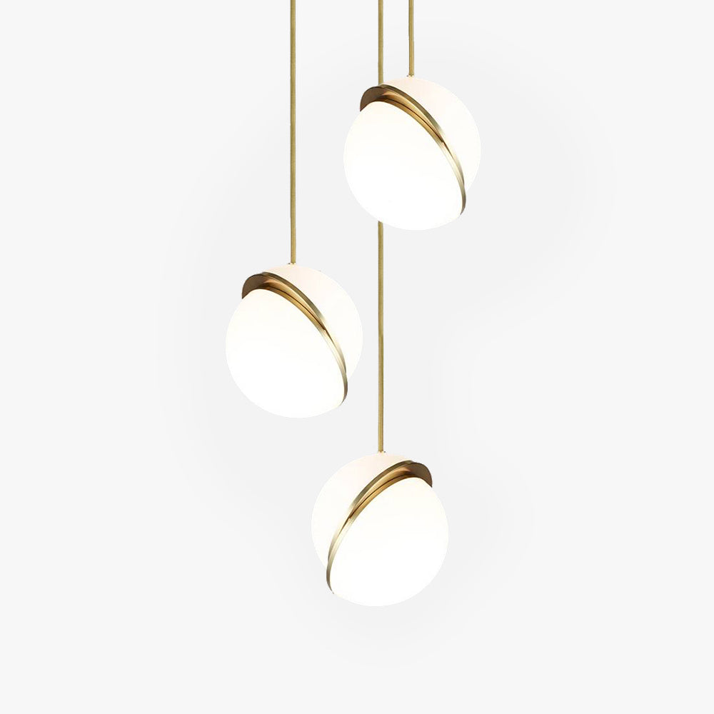 Valentina Simple Pendant Light, Gold & White - Neutralighting
