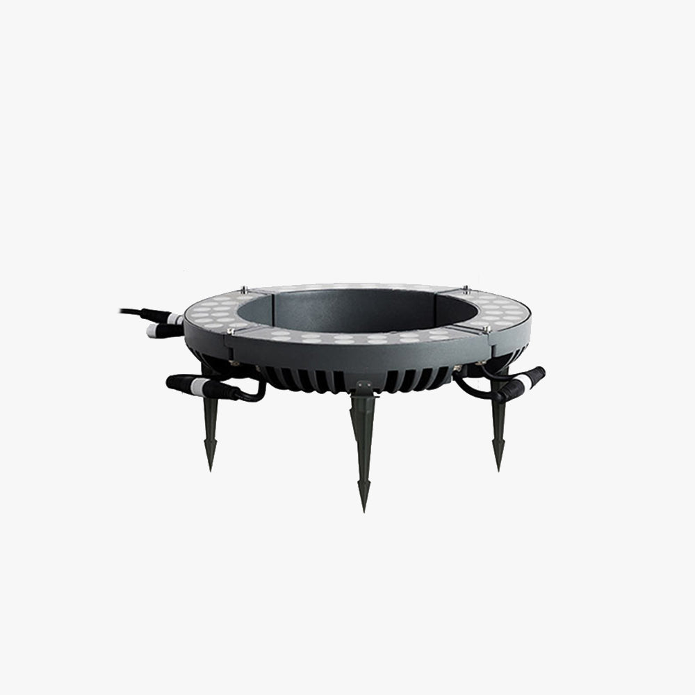 Ray Modern Irregular Metal/Glass Outdoor Ground Light for Trees Black - Neutralighting
