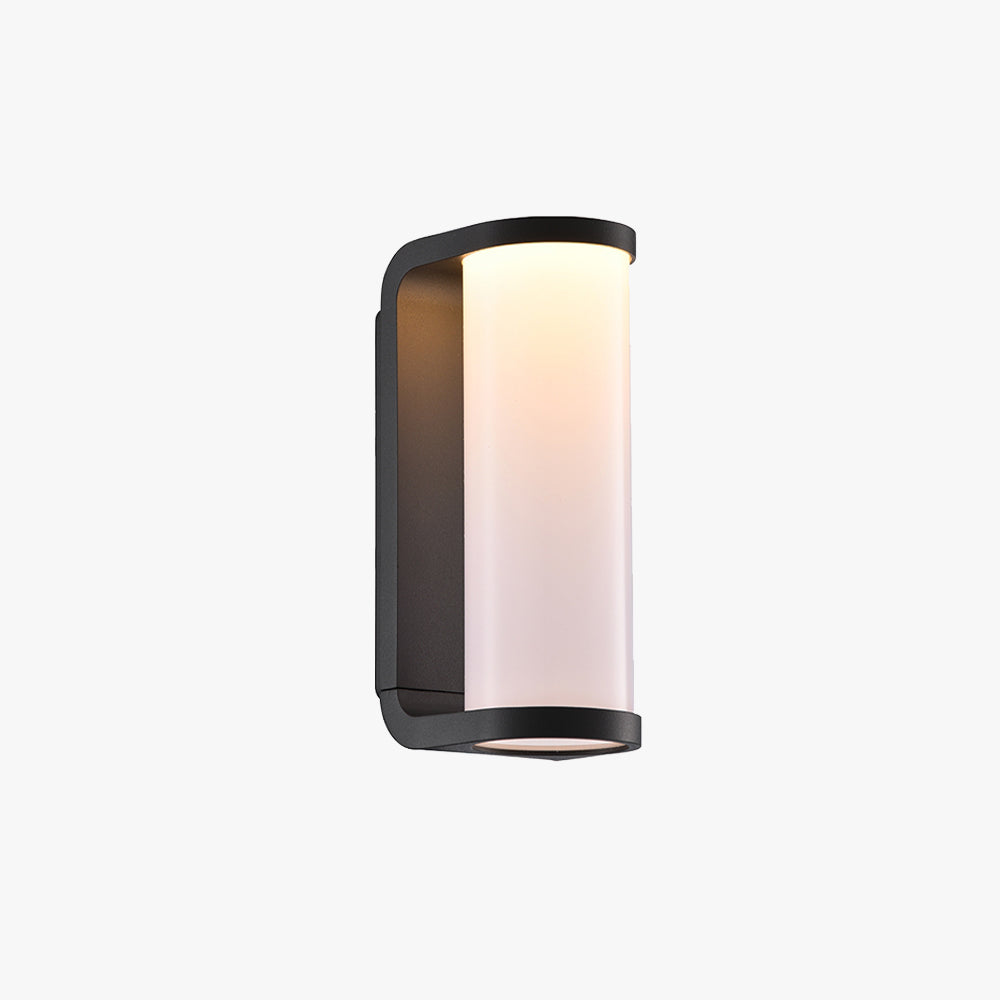 Ray Mondern Cylindrical Metal Outdoor Wall Lamp, Black - Neutralighting