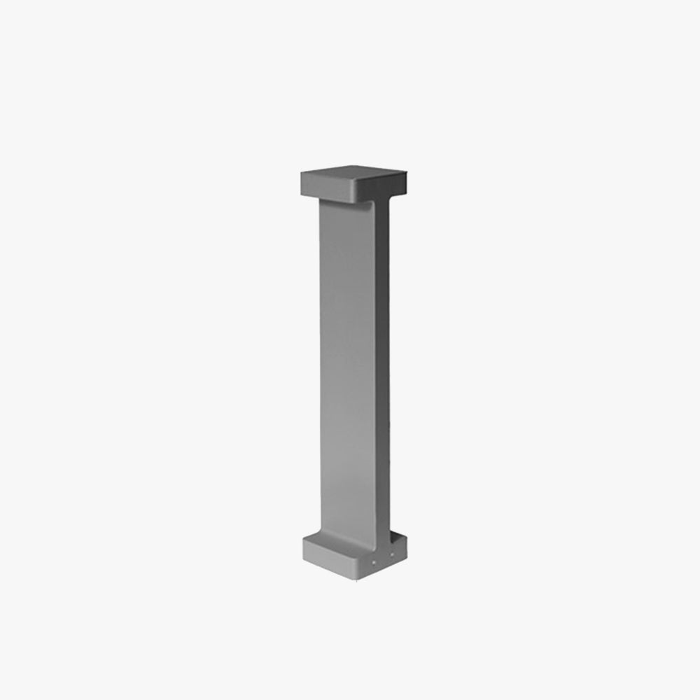 Ray Modern Metal T-Shaped Solar Outdoor Path Light, Black - Neutralighting