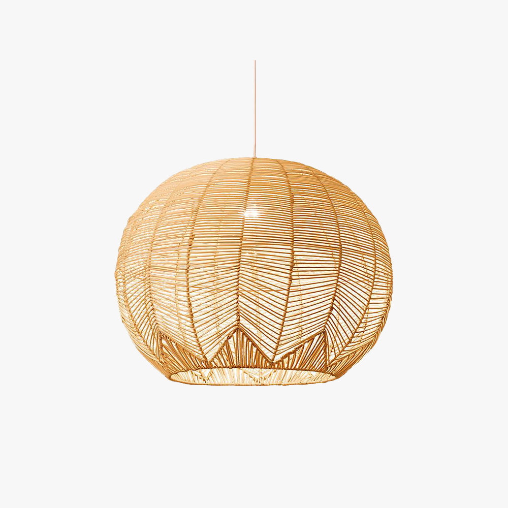 Ritta Designer Round Handmade Rattan Pendant Light, Dining Room - Neutralighting
