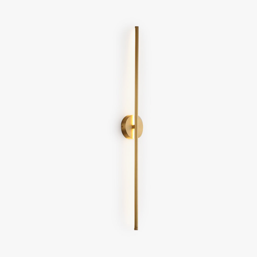 Fauro Modern Linear Metal&Silica Gel Wall Mount Lamps, Gold