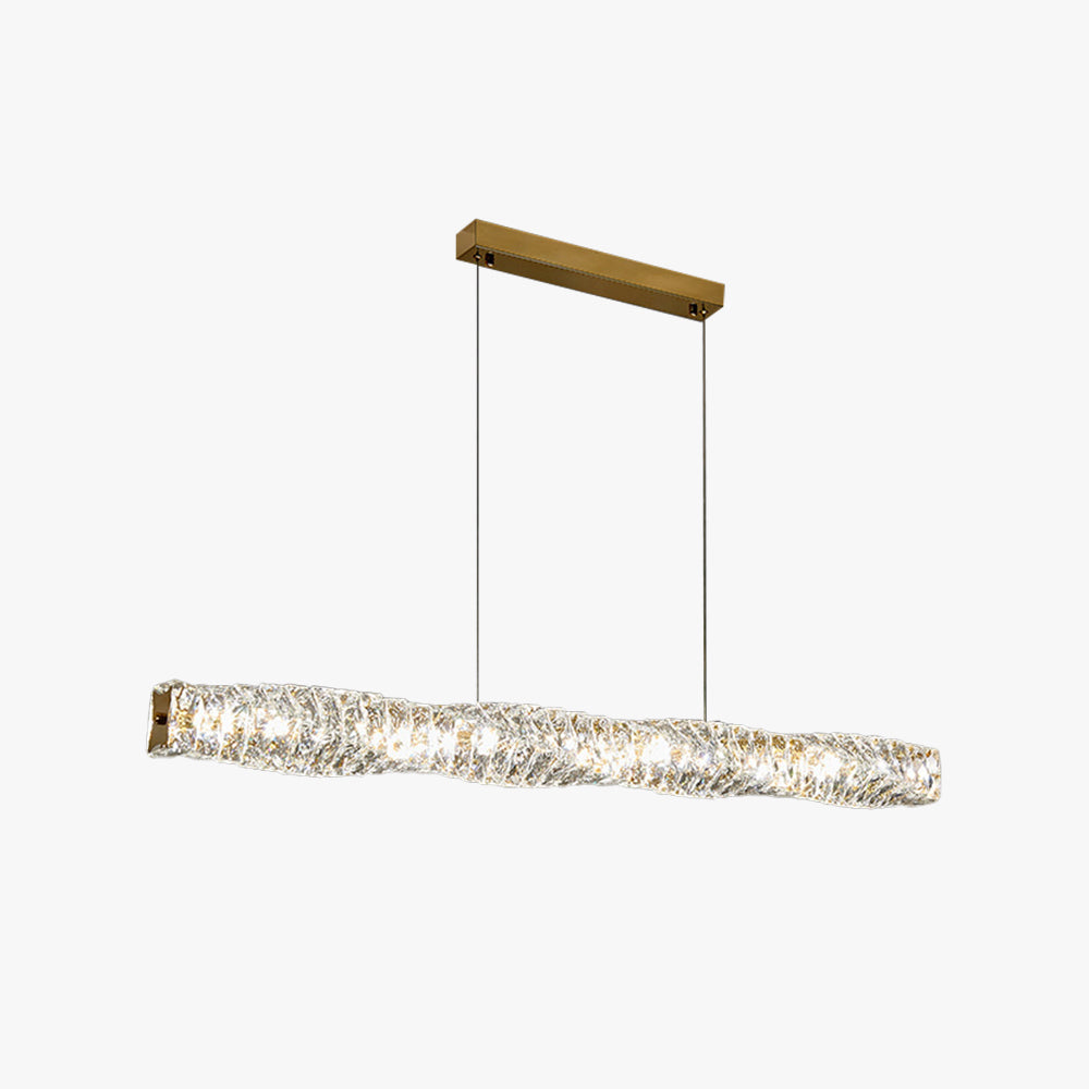Kristy Crystal Sliver and Gold Pendant Light, Stainless Steel - Neutralighting