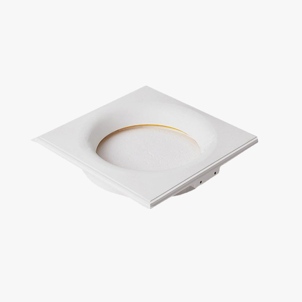 Aria Decorative Moon Metal/Gypsum Wall Lamp, White - Neutralighting