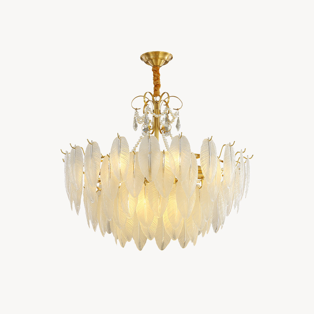 Kristy Elegant Pearl/Glass/Metal Chandelier, White - Neutralighting