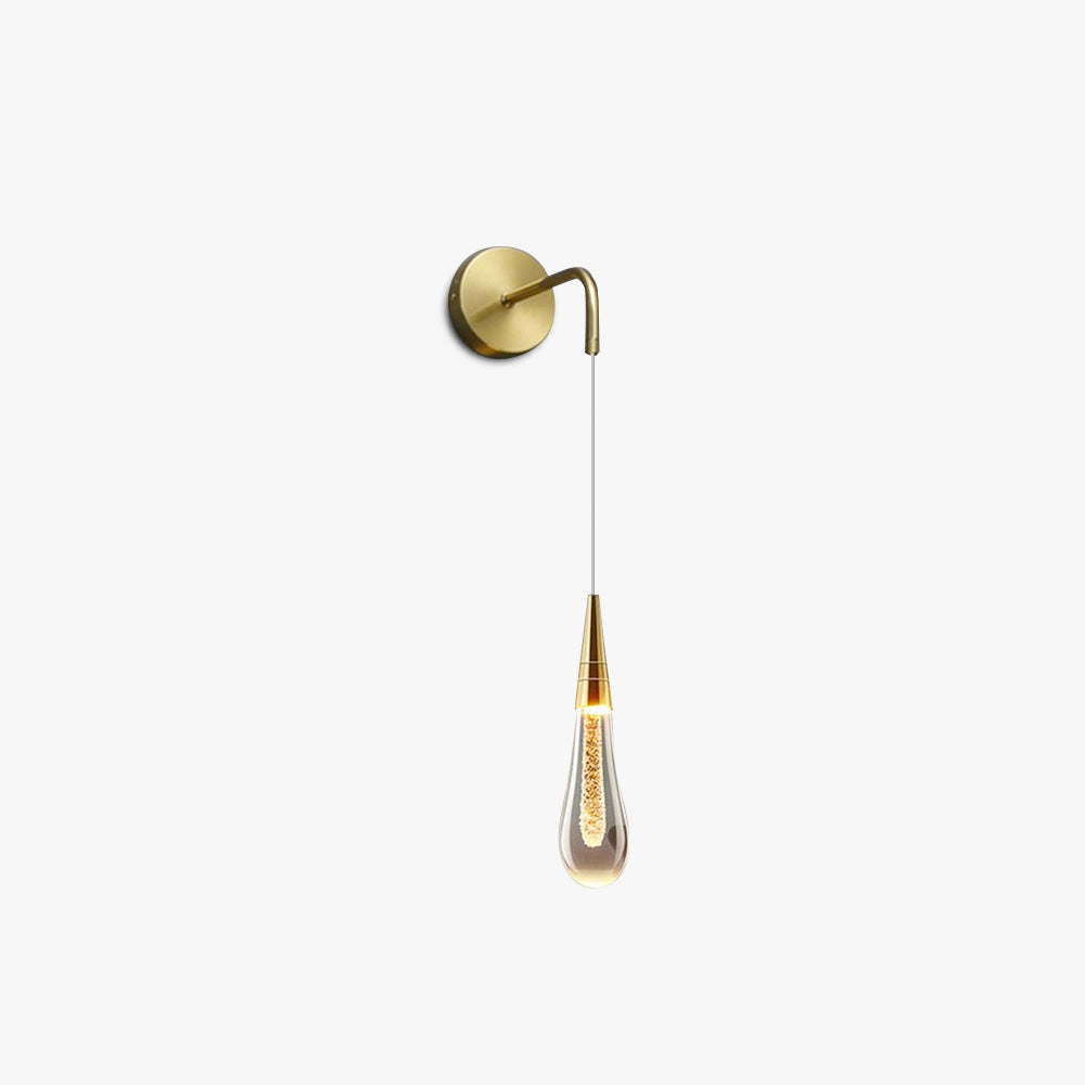 Kristy Modern Water Drop Wall Lamp, Black/Gold - Neutralighting