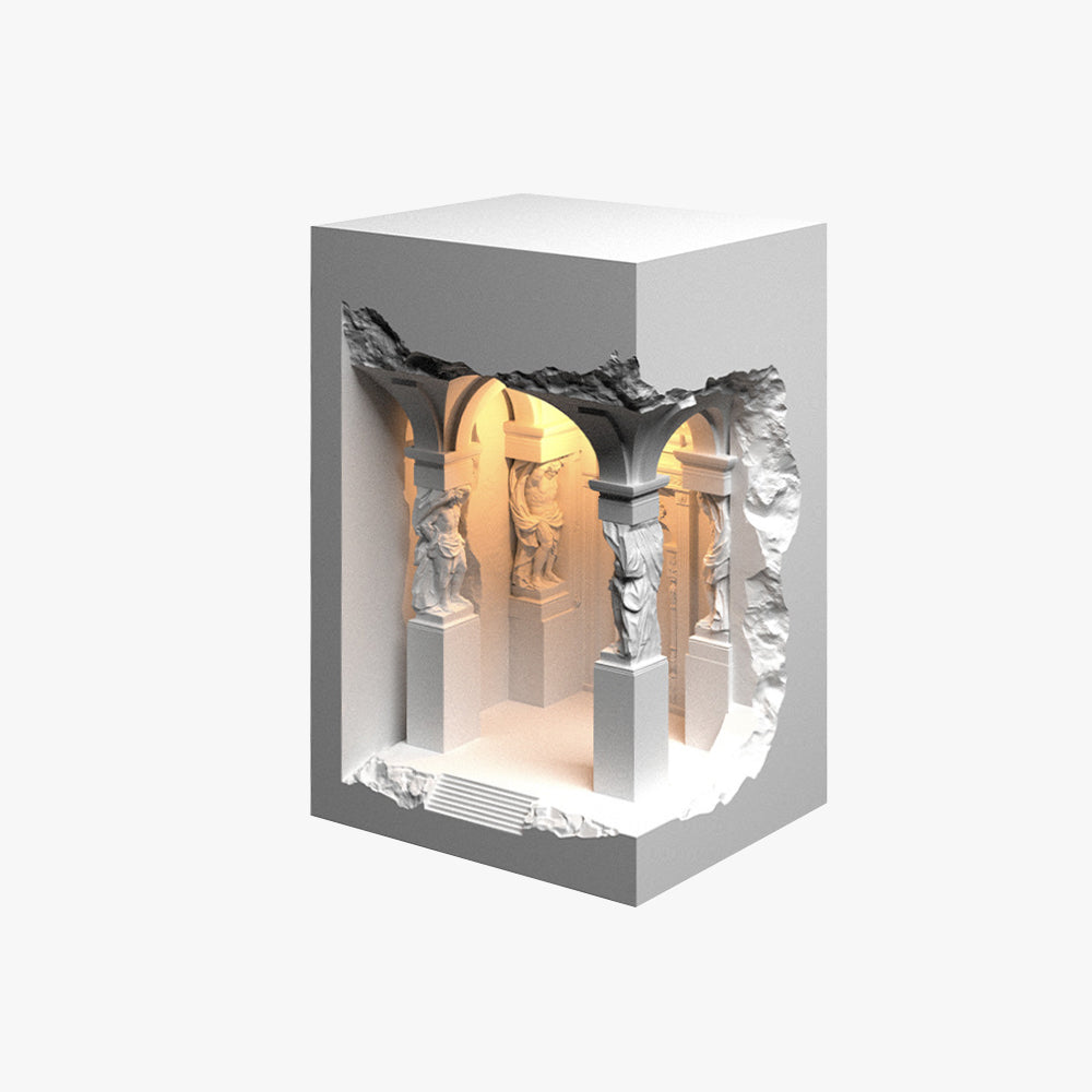 Arisha Art Deco Flush LED Plaster Wall Lamp, White - Neutralighting