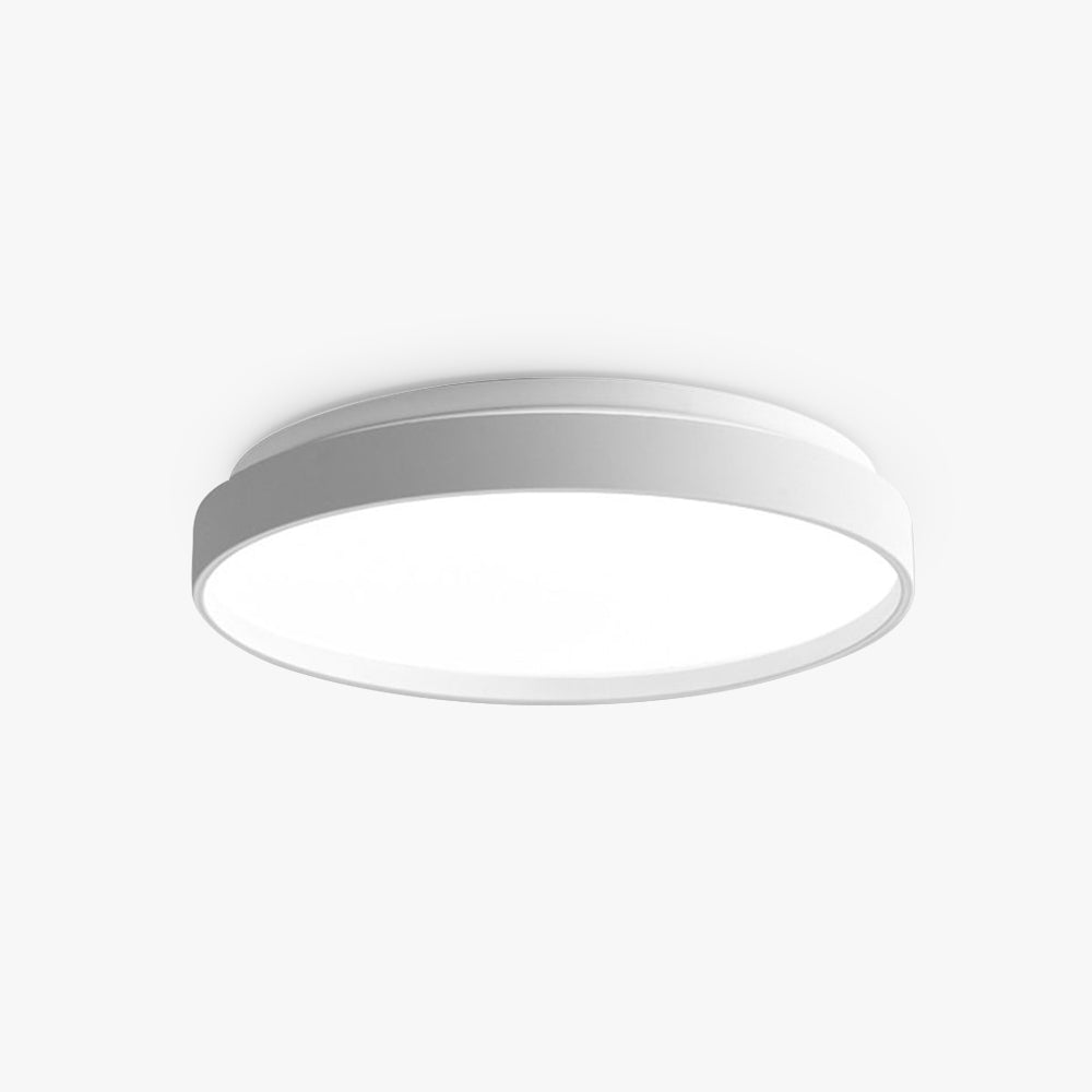 Arisha Minimalist Round Metal/Acrylic Flush Mount Ceiling Light, White/Coffee/Grey/Gold - Neutralighting