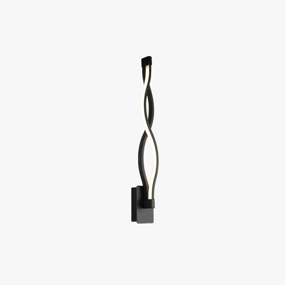 Arisha Wave Modern Simple Wall Lamp, Black & White - Neutralighting