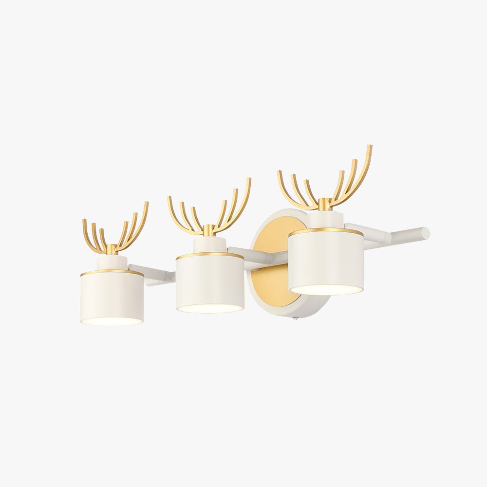 Arisha Modern Deer Metal/Acrylic Wall Lamp, Gold & White, Bathroom - Neutralighting