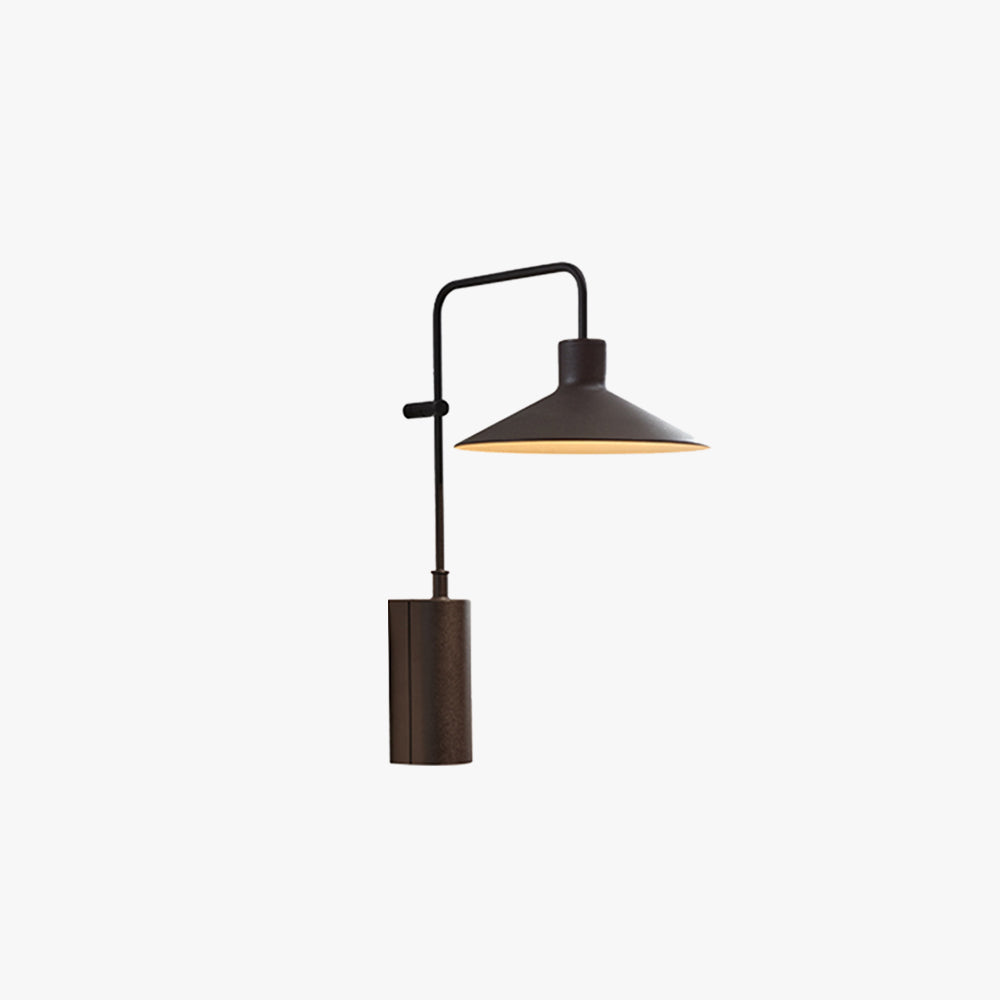 Ray Modern Minimalist Wide Cone Shape Metal Outdoor Waterproof Wall Lamp, Coffee/Green - Neutralighting