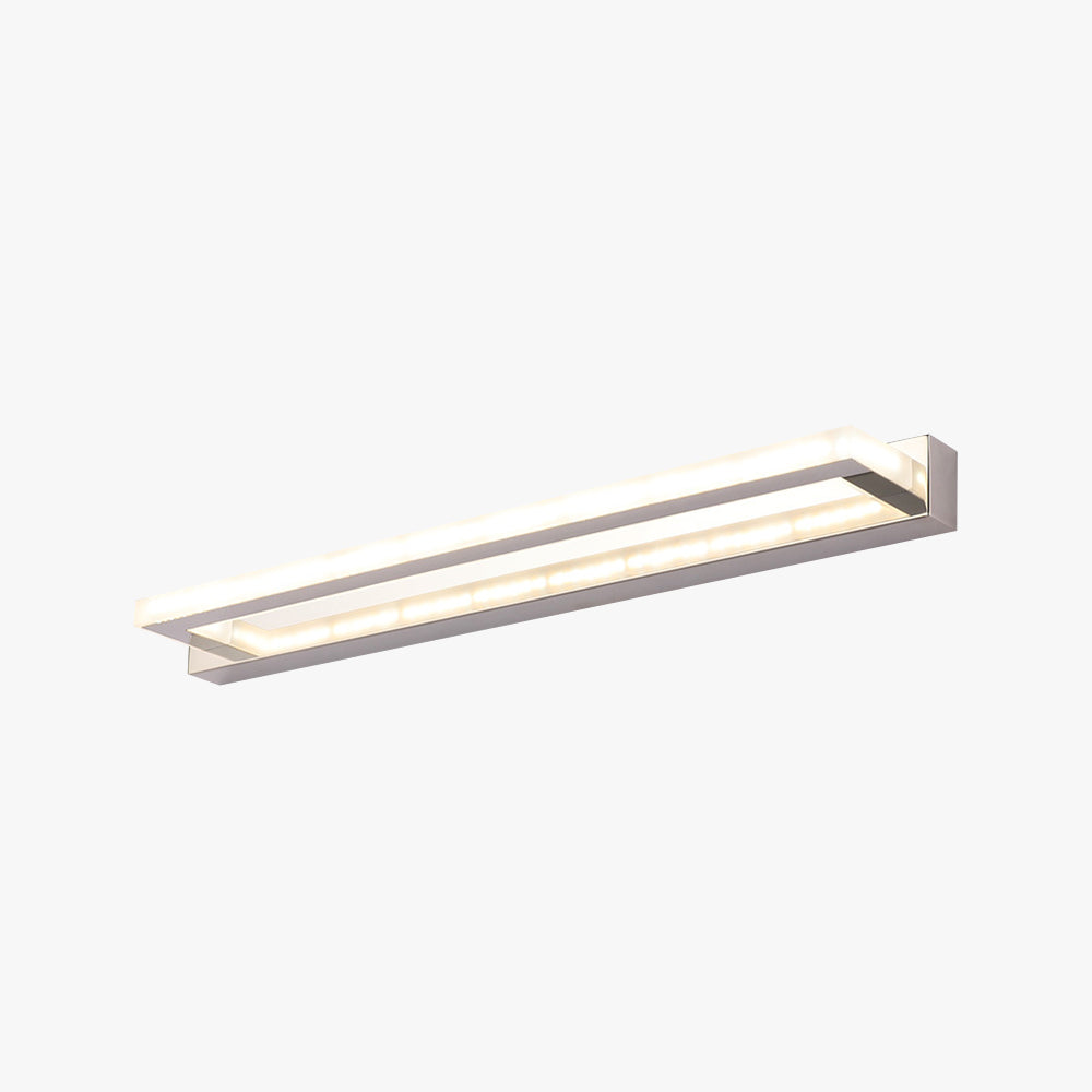 Arisha Elegant Rectangular Mirror Front Vanity Sliver White Wall Light - Neutralighting