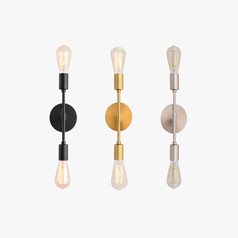 Silva Modern Minimalist Wall Lamp, Metal, Black/Silver/Gold, Bathroom - Neutralighting