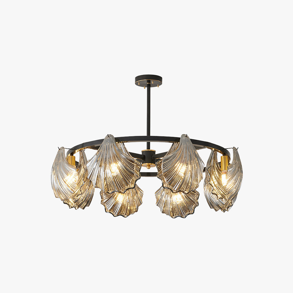 Kristy Modern Annular Metal And Glass Pendant Light, Black/Gold - Neutralighting