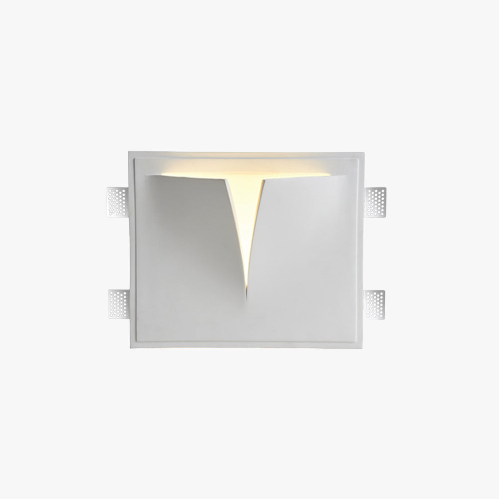 Aria Modern Recessed Metal/Plaster LED Wall Lamp, White - Neutralighting
