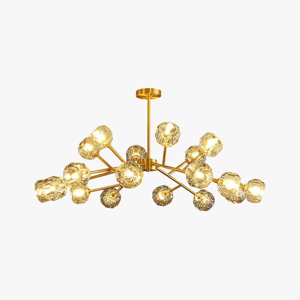 Valentina Modern Blown Metal Pendant Light, Gold - Neutralighting