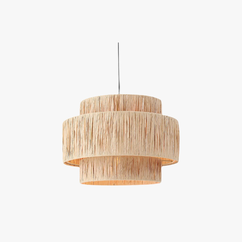 Muto Rustic Boho Rattan Pendant Light, 3 Style - Neutralighting